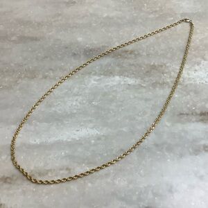 😍18Kt Yellow Gold 22” Rope Necklace😍NWOT